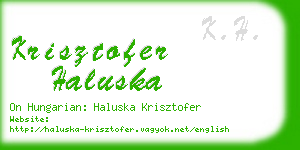 krisztofer haluska business card